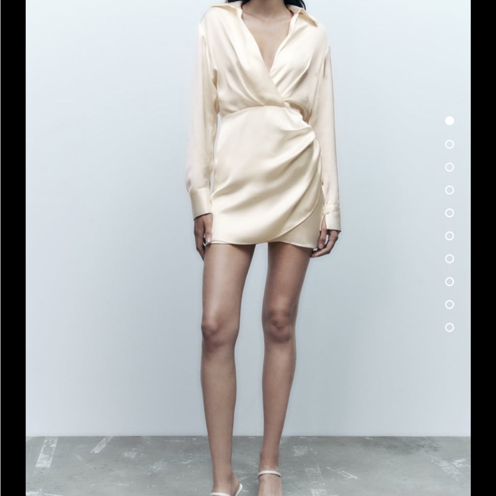 Zara satin effect dress
